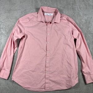 Old Navy The Pro Signature Shirt Men's Pink Flex Slim Fit 19 1/4 X 37
